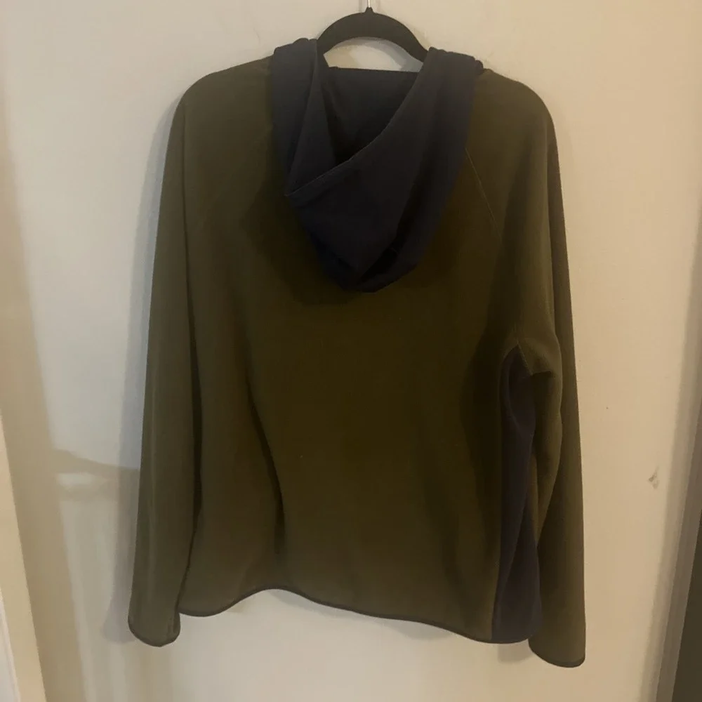 MICHAEL KORS XL Men's Green w/ Navy‎ Accent Full Zip Hoodie Fleece